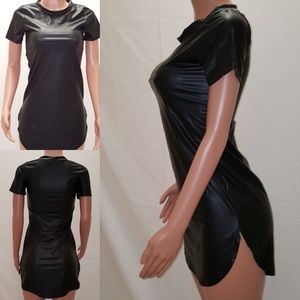 Vegan leather dress